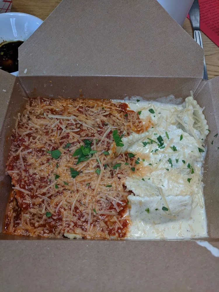 Fettuccini Alfredo and Lasagna