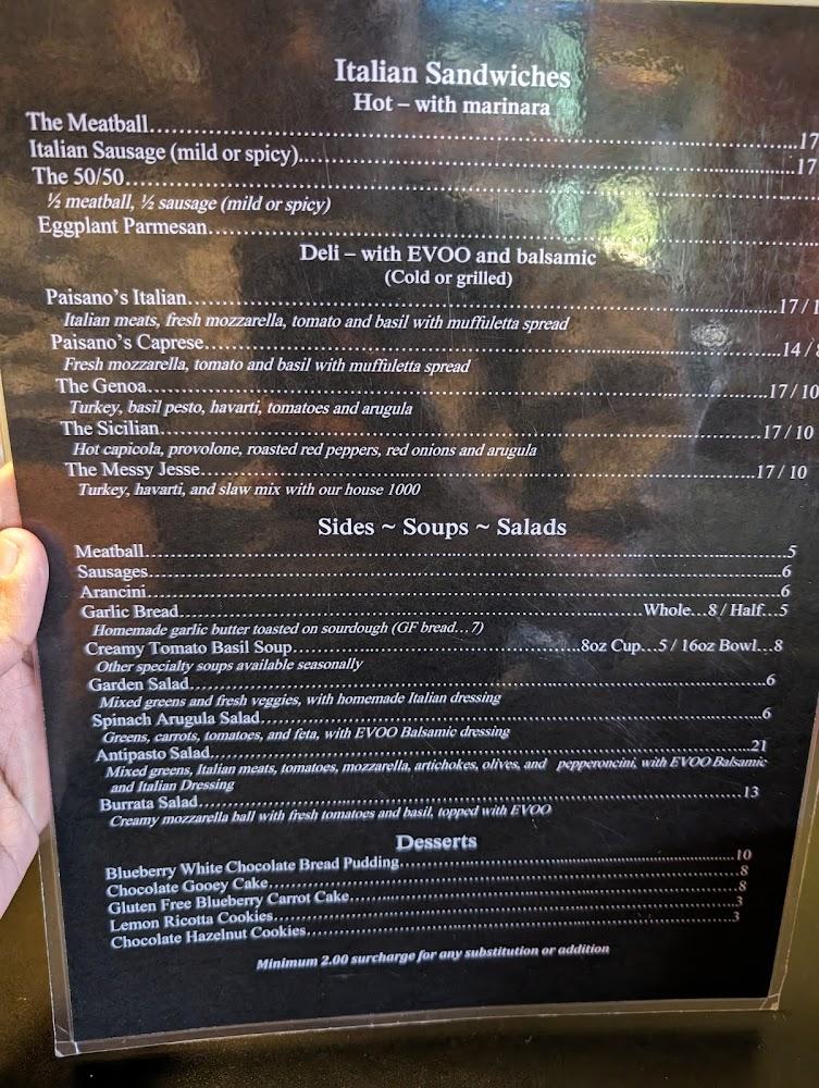 Paisano's Italian Kitchen Menu image 3