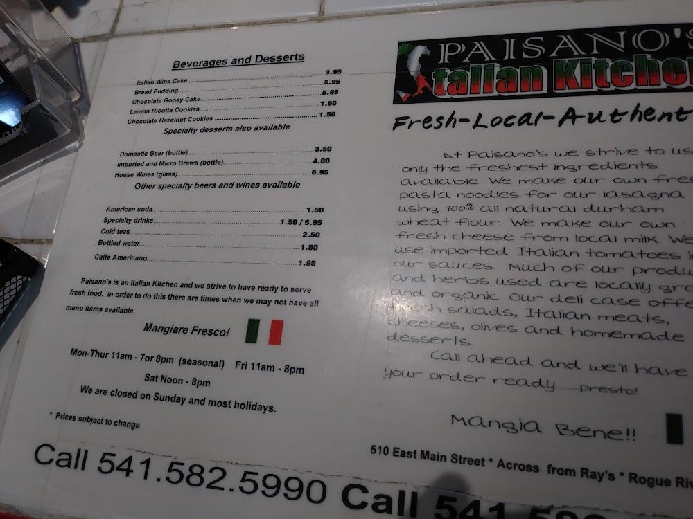 Paisano's Italian Kitchen Menu image 4